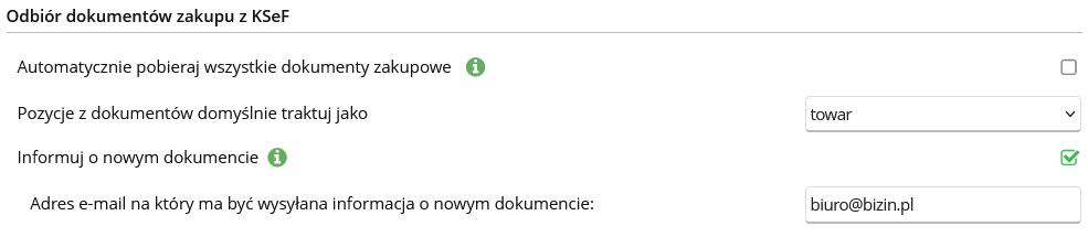 Włączanie powiadomienia o nowym dokumencie